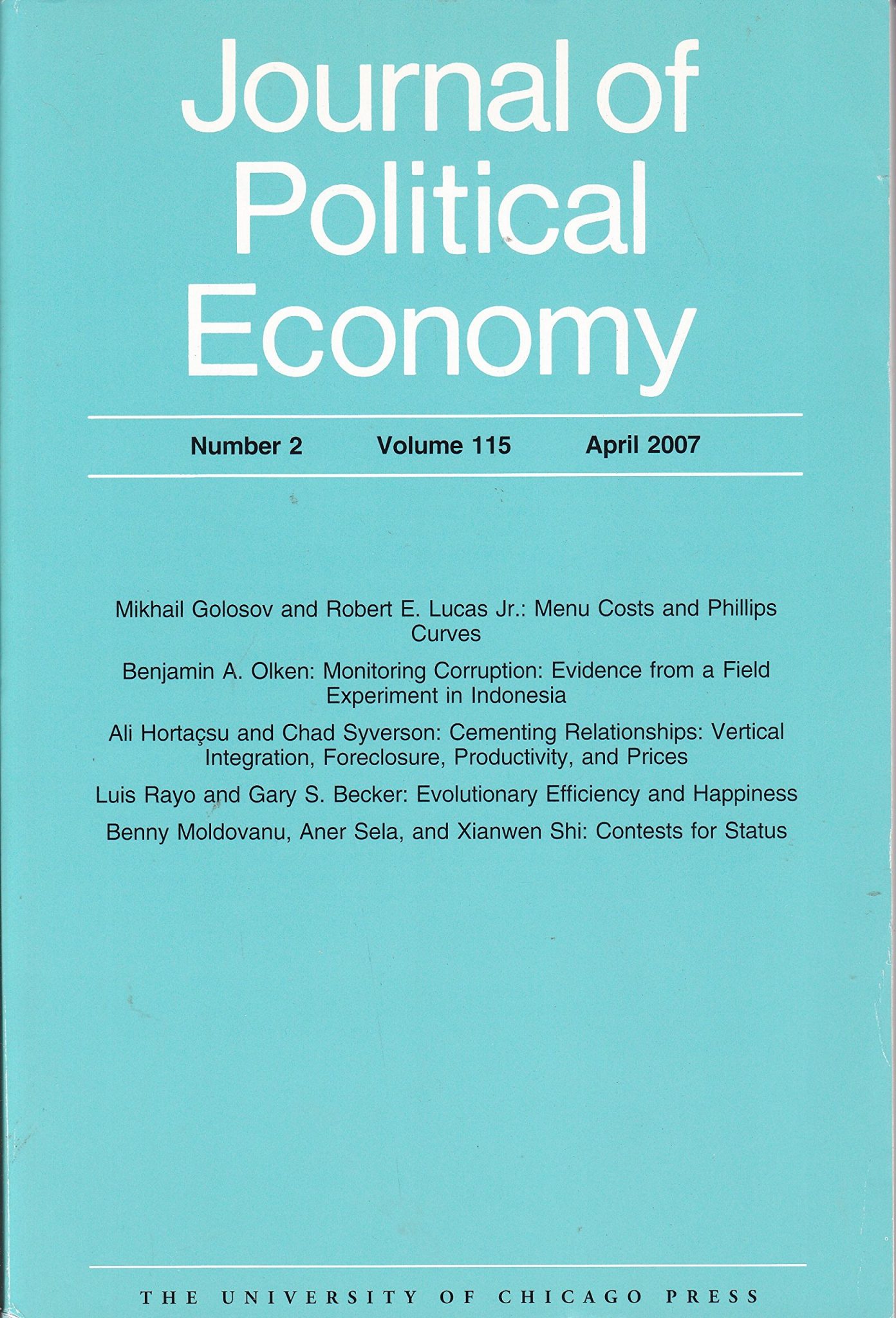 Journal of Political Economy - GoodLingua.com